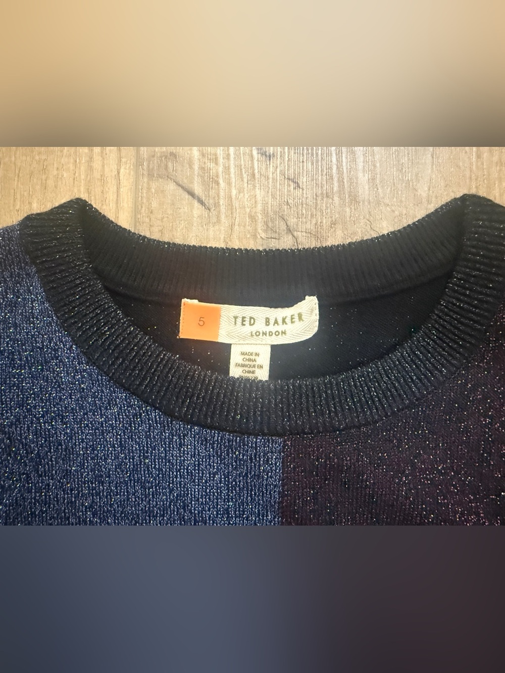Color by Numbers Redlo Sparkle Color Block Knit Dress Size 5 Long Sleeve Shimmer - Picture 7 of 10